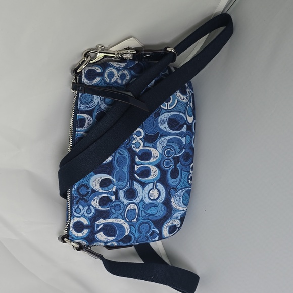 NWT Coach Blue Patterned Crossbody Bag - Picture 7 of 10